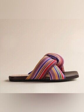 ☀️☀️☀️ NEW Brother Vellies Togo Striped Knotted Sandals - Color Sunbird - Size 7